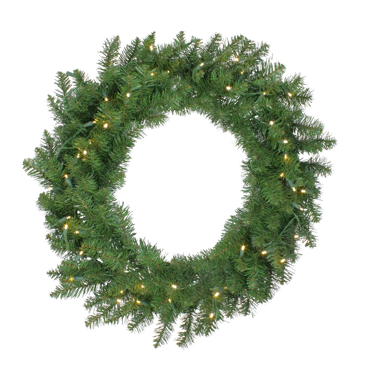 Pre-Lit Buffalo Fir Artificial Christmas Wreath - 30-Inch, Warm White LED Lights 3 Pre-Lit Buffalo Fir Artificial Christmas Wreath - 30-Inch, Warm White LED Lights