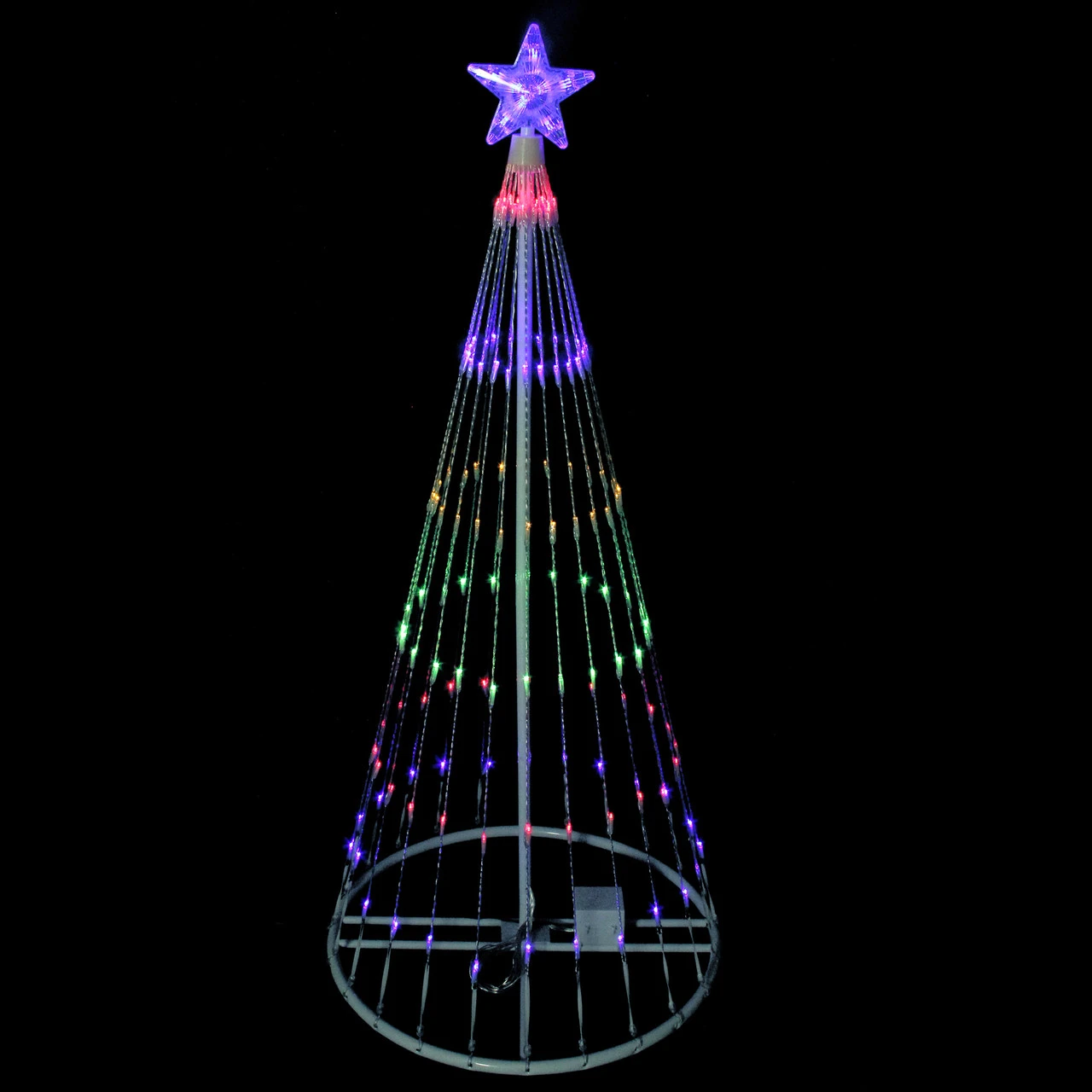 4' Multi-Color LED Lighted Show Cone Christmas Tree Outdoor Decoration 3 4' Multi-Color LED Lighted Show Cone Christmas Tree Outdoor Decoration