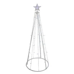 5' Pure White LED Lighted Cone Tree Outdoor Christmas Decoration -Optimal Christmas Shop northlight zg15656 98440.1667490088