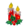 12" Red Lighted Berry Candle Christmas Window Silhouette Decoration
