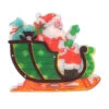 17" Pre-Lit Green And Red Holographic Santa In Sleigh Christmas Window Silhouette Decoration -Optimal Christmas Shop northlight zg15705 76040.1667571967