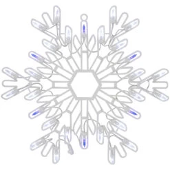 15" LED Lighted Pure White And Blue Snowflake Christmas Window Silhouette Decor 7 15" LED Lighted Pure White And Blue Snowflake Christmas Window Silhouette Decor -Optimal Christmas Shop northlight zg15716 4 32010.1667527993