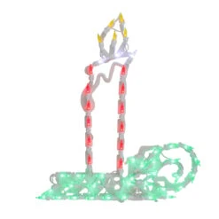 17.5" Red And Green LED Lighted Candle Christmas Window Silhouette Decor -Optimal Christmas Shop northlight zg15719 3 60942.1667489914