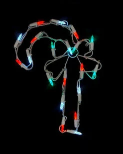 12" Battery Operated LED Candy Cane Christmas Window Silhouette Decoration