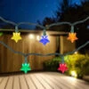20-Count Multi-Colored Star Shaped LED Christmas Light Set- 4.5ft, Green Wire -Optimal Christmas Shop northlight zg92297 2 62175.1683906221