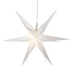 22" White LED Lighted Foldable Moravian Star Hanging Christmas Decoration -Optimal Christmas Shop northlightct 55 060 107 1 64731.1667569521