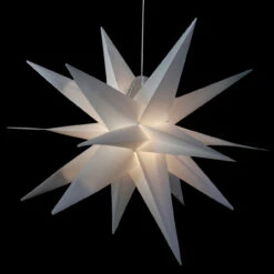 22" White LED Lighted Foldable Moravian Star Hanging Christmas Decoration -Optimal Christmas Shop northlightct 55 060 107 3 08003.1667569521