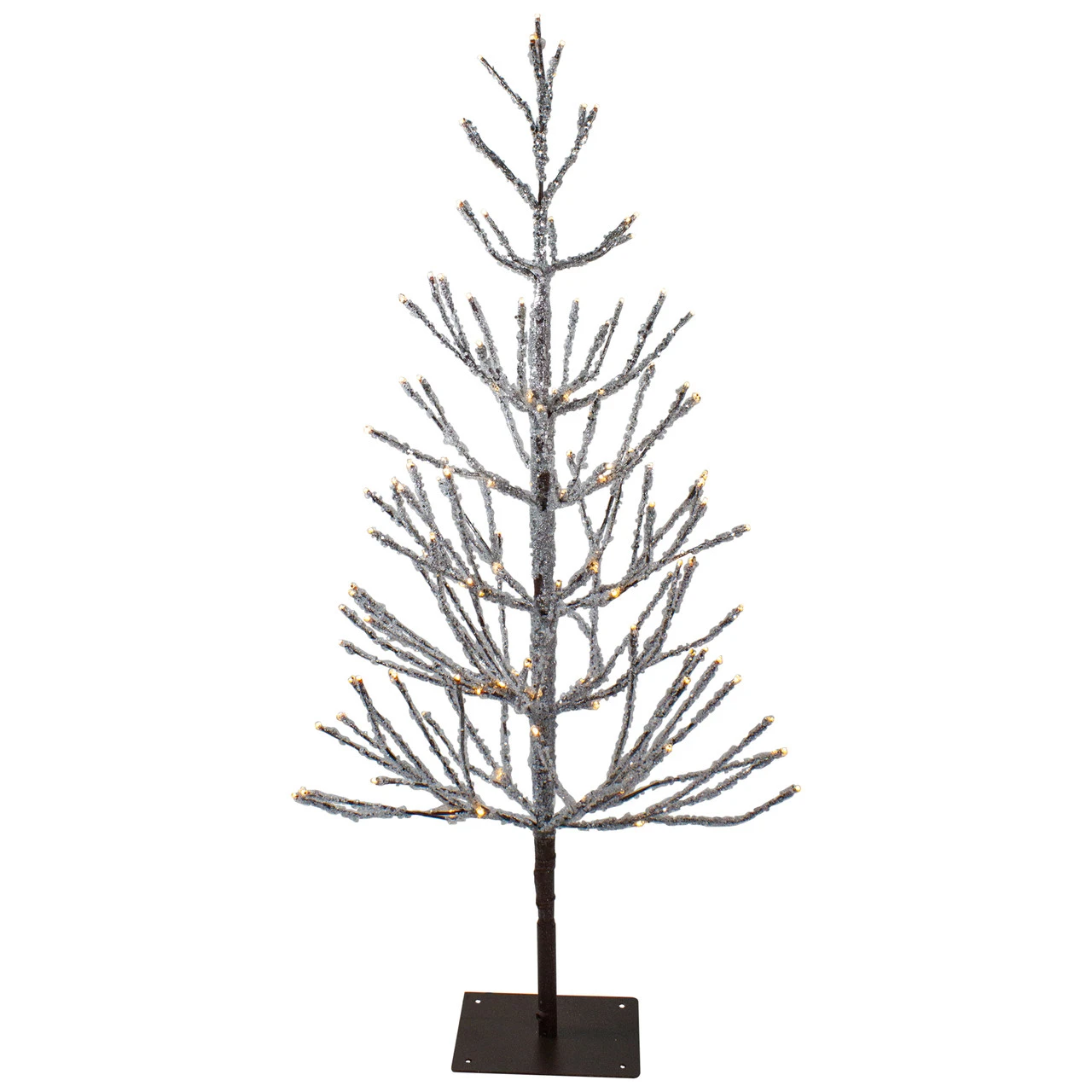 4' Pre-Lit LED Brown Artificial Christmas Tree With Icicle Lights- Clear Lights 3 4' Pre-Lit LED Brown Artificial Christmas Tree With Icicle Lights- Clear Lights