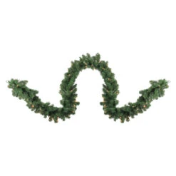 9' X 10" Pre-Lit Pine Artificial Christmas Garland - Clear Dura-Lit Lights