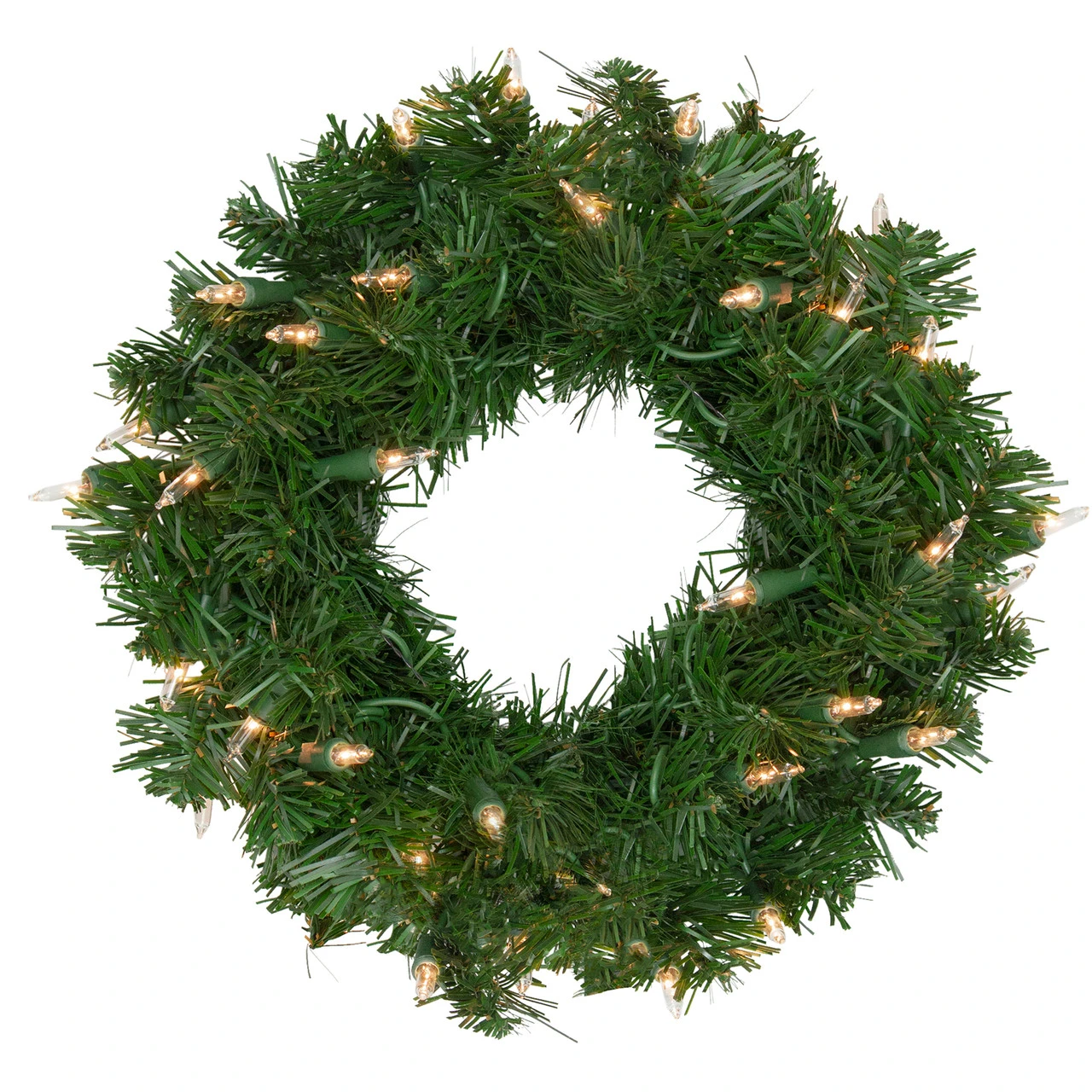 Pre-Lit Deluxe Windsor Pine Artificial Christmas Wreath - 12-Inch, Clear Lights 3 Pre-Lit Deluxe Windsor Pine Artificial Christmas Wreath - 12-Inch, Clear Lights