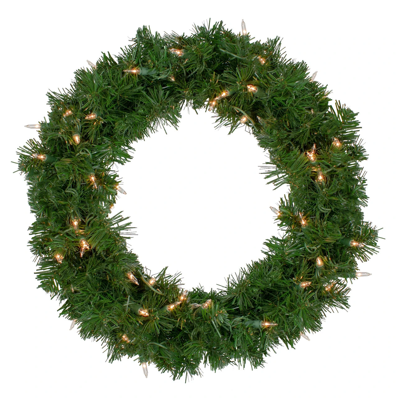 18" Deluxe Windsor Pine Artificial Christmas Wreath - Clear Lights 3 18" Deluxe Windsor Pine Artificial Christmas Wreath - Clear Lights