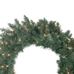 Pre-Lit Traditional Pine Artificial Christmas Wreath - 30-Inch, Clear Lights -Optimal Christmas Shop northlightm84358 45704.1667641246