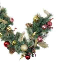 9' X 16" Artificial Pine With Cranberries, Ornaments, And Pine Cones Christmas Garland – Unlit -Optimal Christmas Shop northlights04194b 39315.1667659336