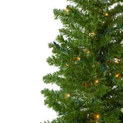 7.5' Pre-Lit Pencil Canadian Pine Artificial Christmas Tree - Multicolor Lights -Optimal Christmas Shop northlightv27349 1 95700.1667573692