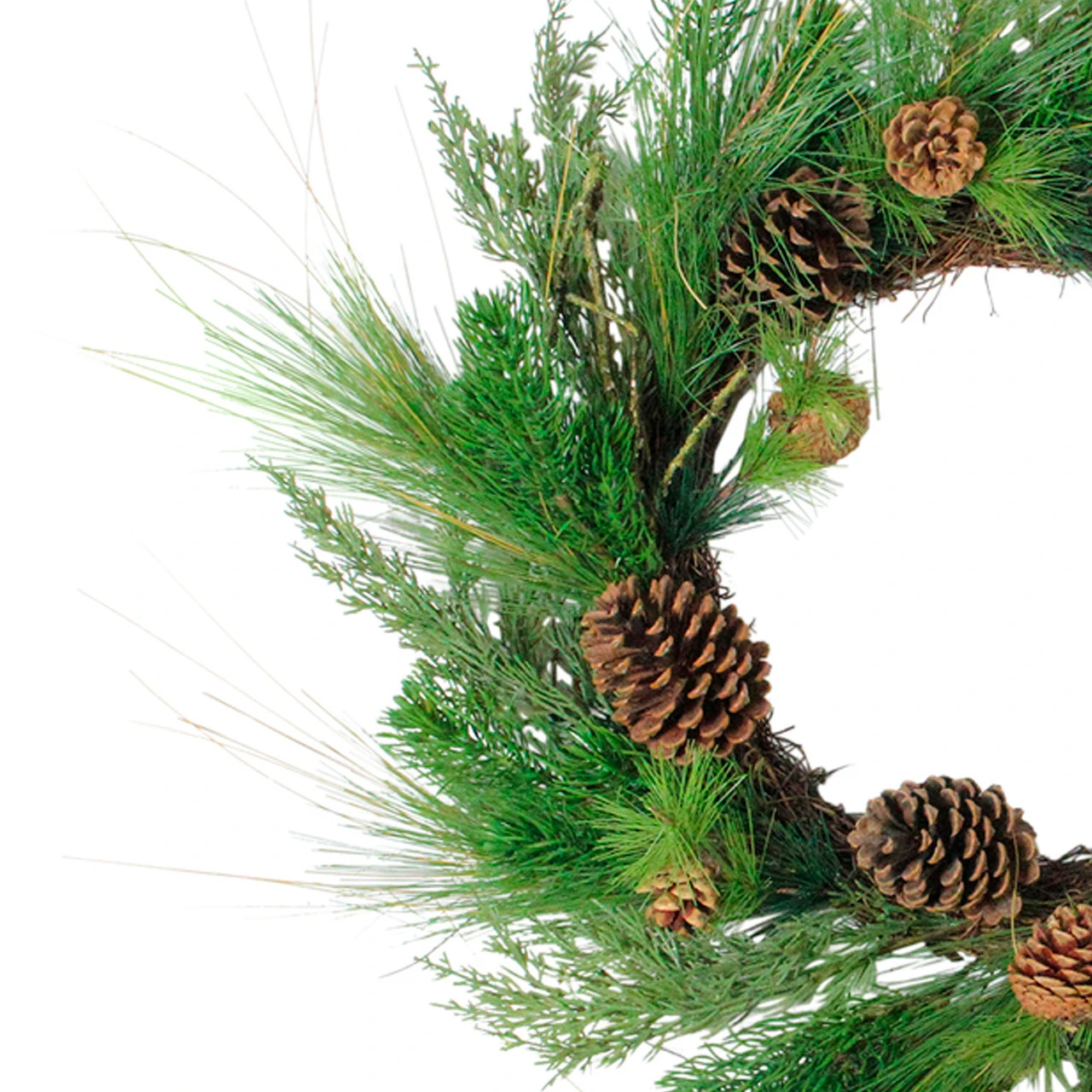 Pine Cones And Needles Artificial Christmas Wreath - 24-Inch, Unlit 5 Pine Cones And Needles Artificial Christmas Wreath - 24-Inch, Unlit - Image 3