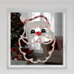Lighted Santa Claus Christmas Window Silhouette - 17.5 Inch -Optimal Christmas Shop northlightys27518 92715.1667576044