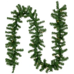 9' X 10" Pre-Lit Dorchester Pine Artificial Christmas Garland, Clear Lights