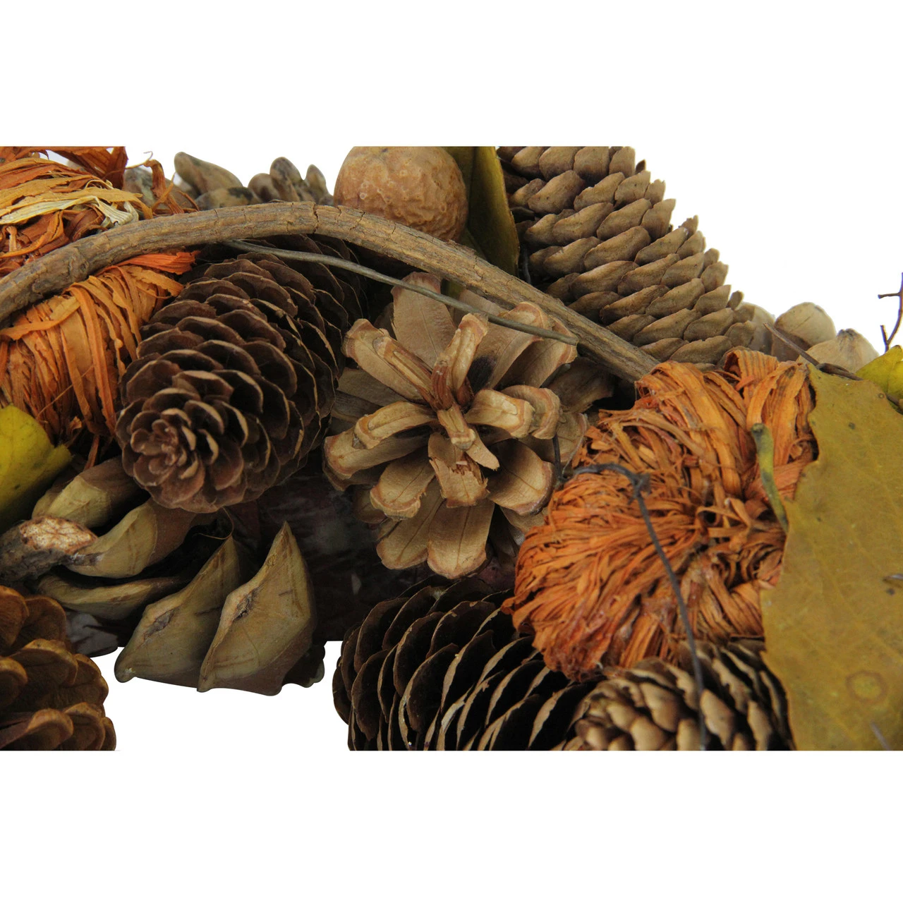 Pine Cones And Gourds Autumn Harvest Wreath, 13.25-Inch, Unlit 6 Pine Cones And Gourds Autumn Harvest Wreath, 13.25-Inch, Unlit - Image 4