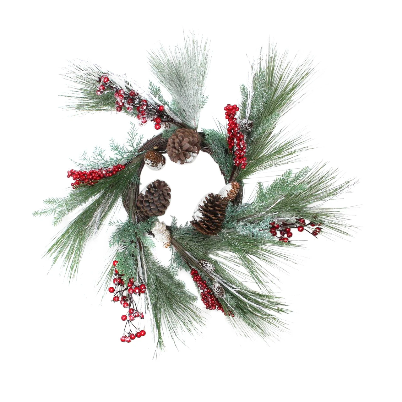 Berries With Pine Cones And Pine Sprigs Artificial Christmas Wreath - 32-Inch, Unlit 3 Berries With Pine Cones And Pine Sprigs Artificial Christmas Wreath - 32-Inch, Unlit