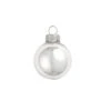6ct Pearl White Silver Shiny Glass Christmas Ball Ornaments 4" (100mm)