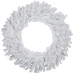 White Canadian Pine Artificial Christmas Wreath, 24-Inch, Unlit