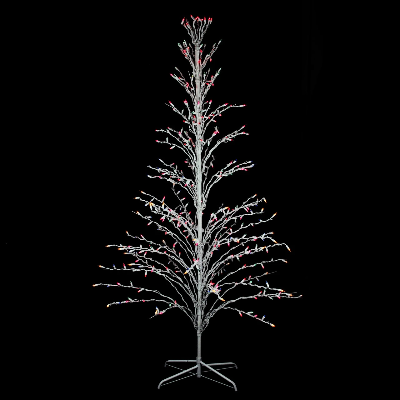 4' White Lighted Christmas Cascade Twig Tree Outdoor Decoration - Multi Lights 4 4' White Lighted Christmas Cascade Twig Tree Outdoor Decoration - Multi Lights - Image 2