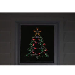 18" Lighted Christmas Tree Window Silhouette -Optimal Christmas Shop oiodshg1xbykhwjkozqbgzfukjfwvjfb 28406.1681755711