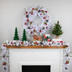9' X 8" White Canadian Pine Artificial Christmas Garland, Unlit -Optimal Christmas Shop okucp7tsxjlnno3ftwcun4ojw8whvznb 07285.1667489728