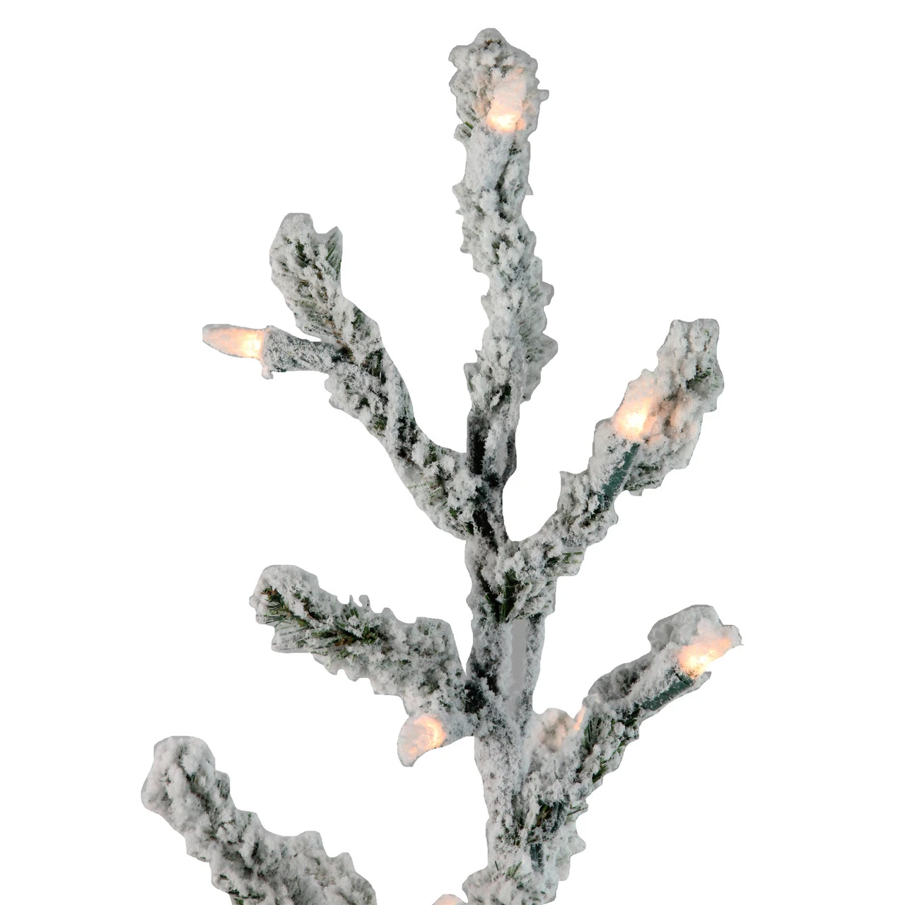 3' Pre-Lit Flocked Alpine Twig Artificial Christmas Tree - Warm White Lights 4 3' Pre-Lit Flocked Alpine Twig Artificial Christmas Tree - Warm White Lights - Image 2