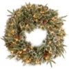 Pre-Lit Liberty Pine Artificial Christmas Wreath - 24-Inch, Clear Lights -Optimal Christmas Shop pelb7 300 24w 1 11178.1667656780