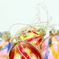 4ct Pink And Red LED Lighted Swirl Glass Christmas Ball Ornaments 3.25" (82mm) -Optimal Christmas Shop penn 14 24357 3 76901.1667662015