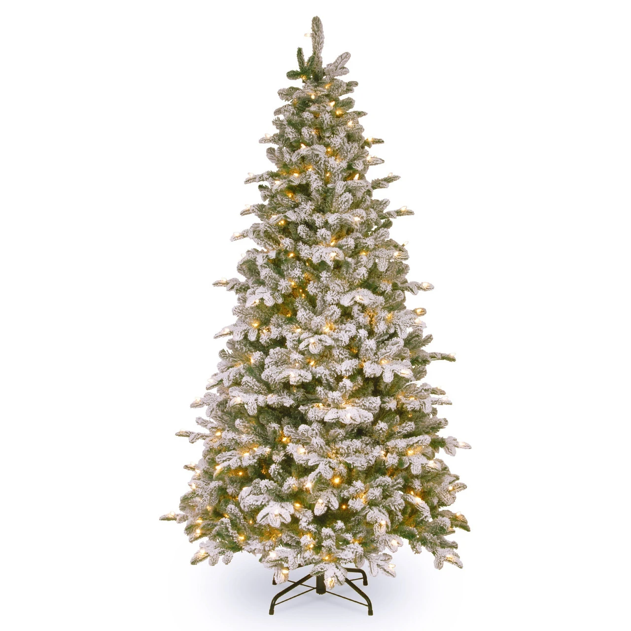 6.5’ Pre-Lit Snowy Everest Fir Artificial Christmas Tree - Clear Lights 3 6.5’ Pre-Lit Snowy Everest Fir Artificial Christmas Tree - Clear Lights
