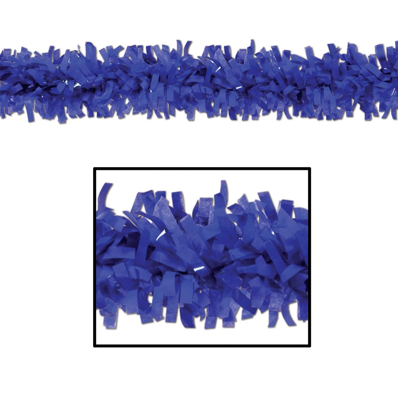 Club Pack Of 24 Bright Blue Festive Tissue Festooning Decorations 25' 3 Club Pack Of 24 Bright Blue Festive Tissue Festooning Decorations 25'
