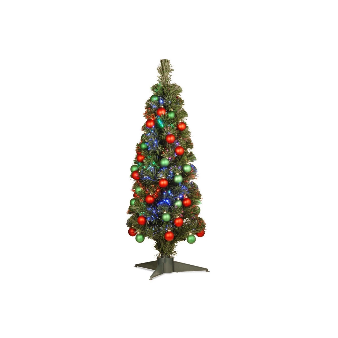 3' Pre-lit Fiber Optic Fireworks Artificial Christmas Tree With Ball Ornaments - Multi Lights 3 3' Pre-lit Fiber Optic Fireworks Artificial Christmas Tree With Ball Ornaments - Multi Lights