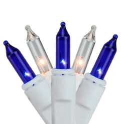 Set Of 150 Blue And Clear Mini Swag Christmas Lights - 7.5 Ft White Wire -Optimal Christmas Shop qa7gsx1jnicapr8ffj7f3rnftye1sgmc 88505.1667489807