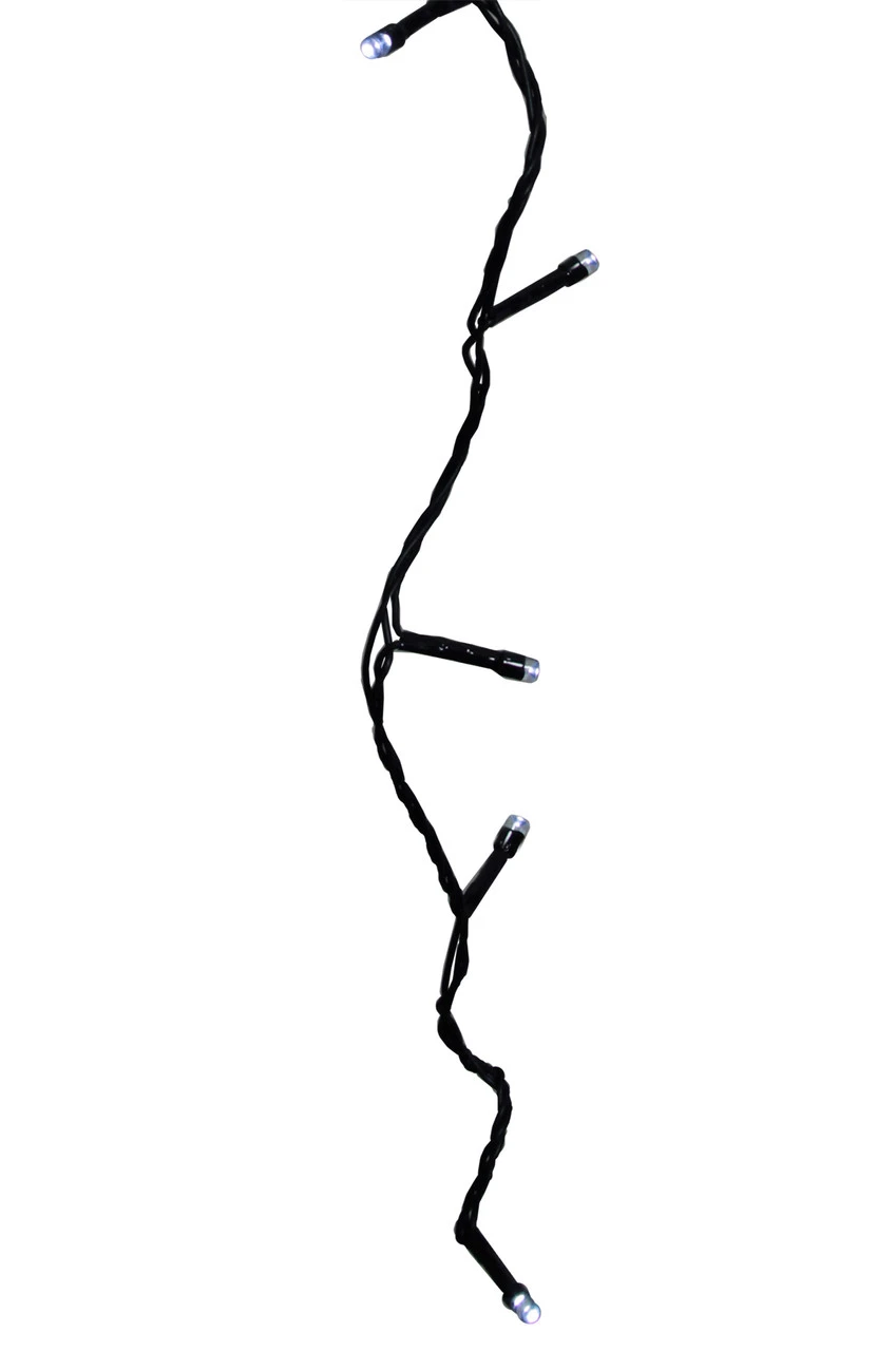 480 Cool White LED Battery Operated 8-Function Christmas Lights - 117 Ft Black Wire 4 480 Cool White LED Battery Operated 8-Function Christmas Lights - 117 Ft Black Wire - Image 2