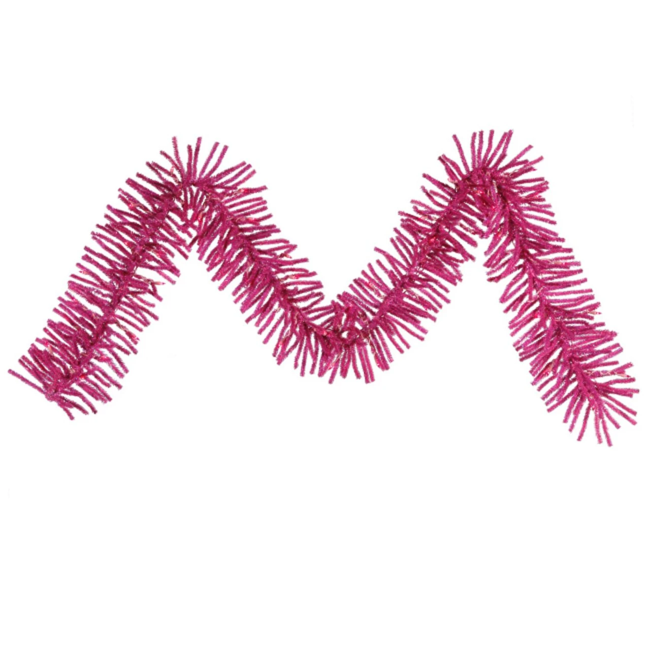 9' X 10" Pre-Lit Hot Pink Spruce Artificial Christmas Garland - Clear Lights 3 9' X 10" Pre-Lit Hot Pink Spruce Artificial Christmas Garland - Clear Lights