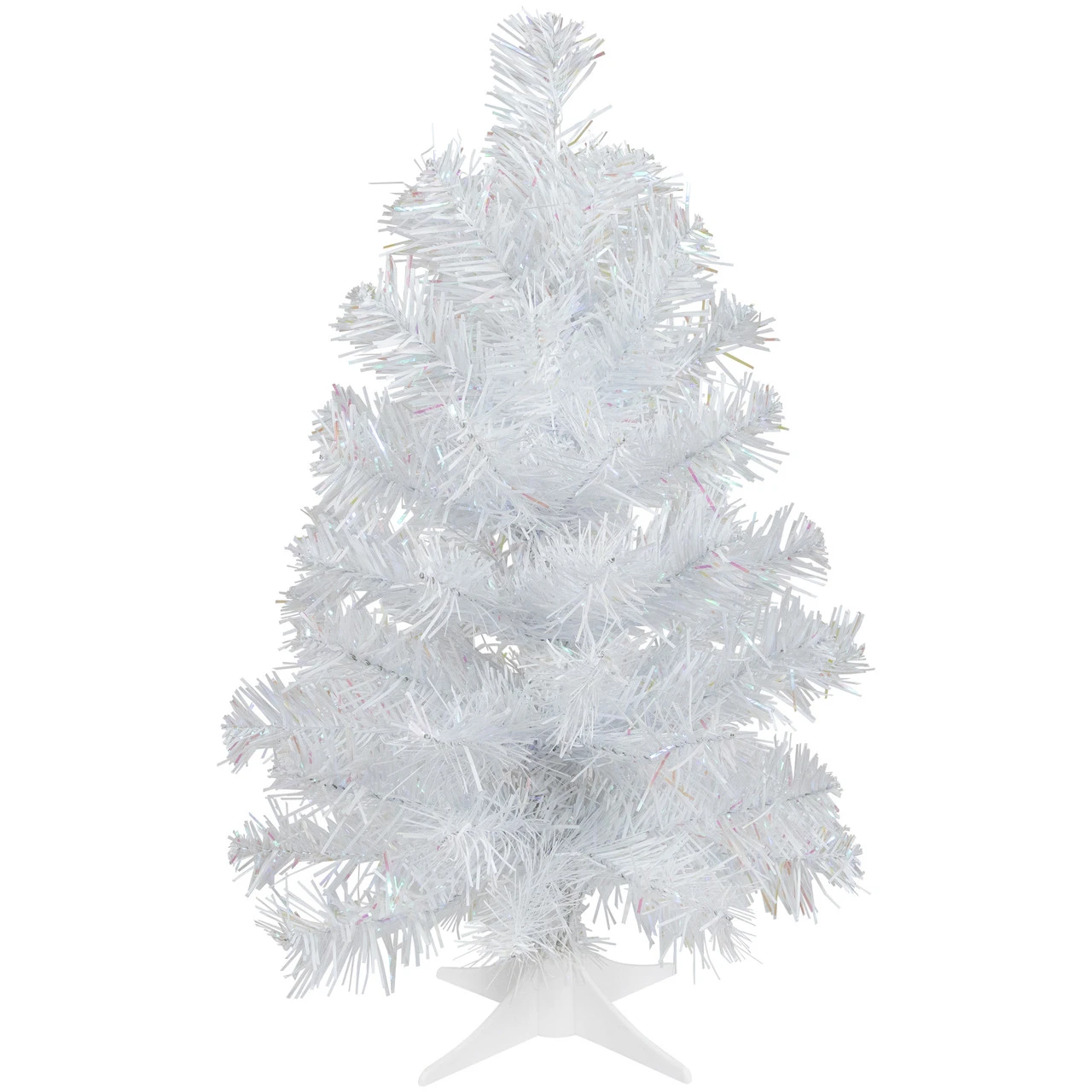 18" White Iridescent Spruce Artificial Christmas Tree - Unlit 3 18" White Iridescent Spruce Artificial Christmas Tree - Unlit