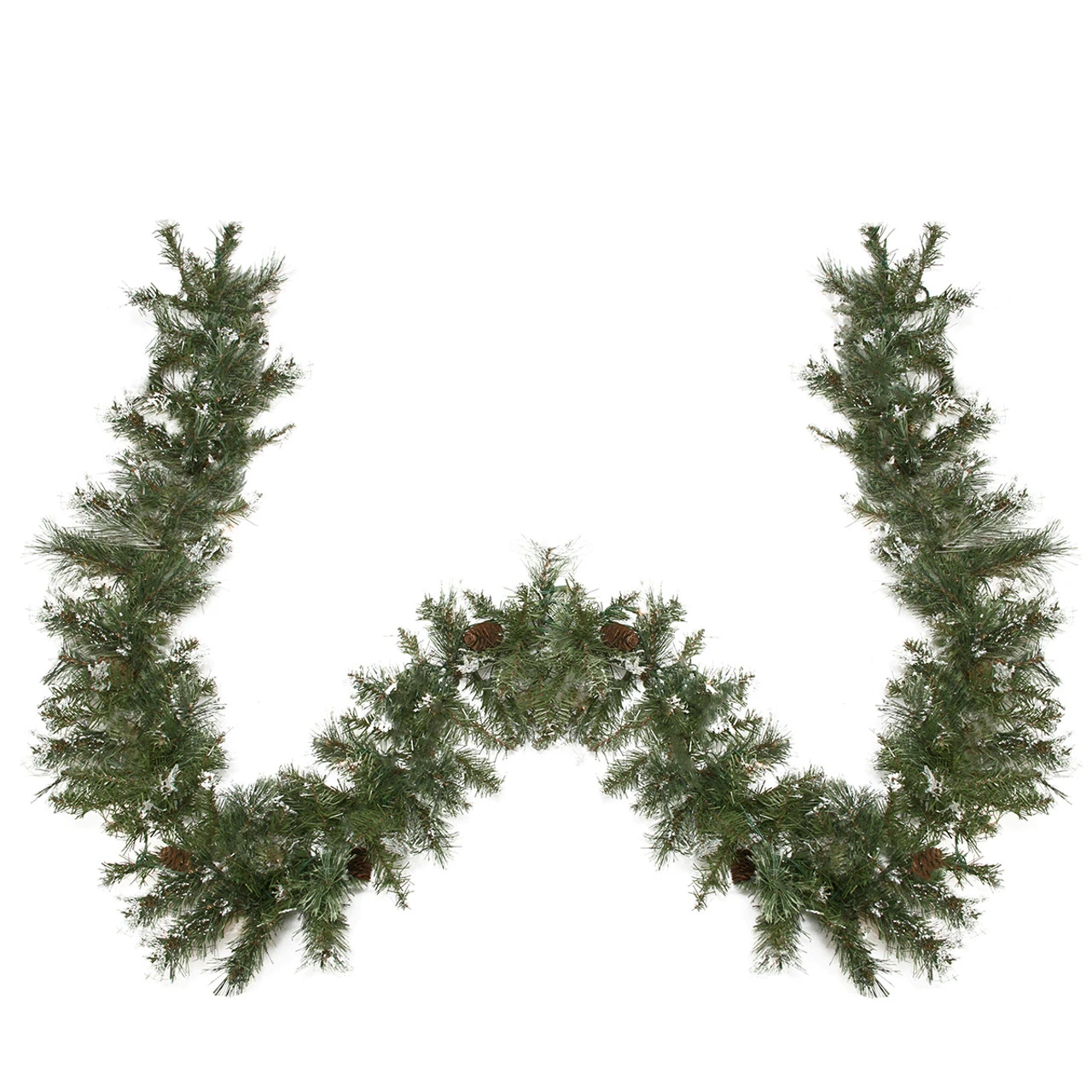 9' X 10" Snow Mountain Pine Artificial Christmas Garland - Unlit 3 9' X 10" Snow Mountain Pine Artificial Christmas Garland - Unlit