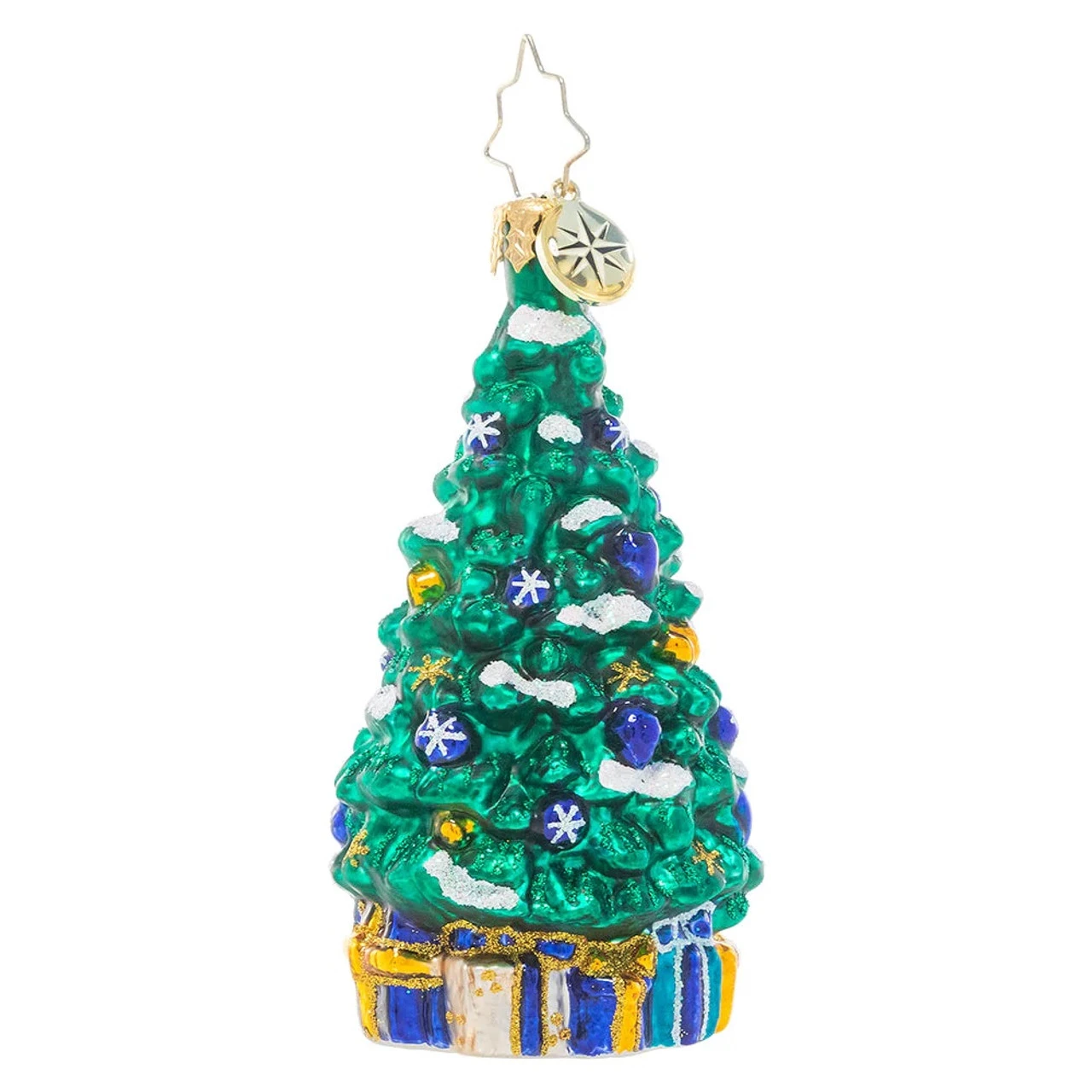 Christopher Radko Shimmering In Sapphire Gem Glass Christmas Ornament 1021063 3 Christopher Radko Shimmering In Sapphire Gem Glass Christmas Ornament 1021063