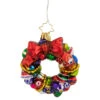 Christopher Radko Joyful Wreath Gem Glass Christmas Ornament 1018354 -Optimal Christmas Shop radko 1018354 1update 62570.1684507610