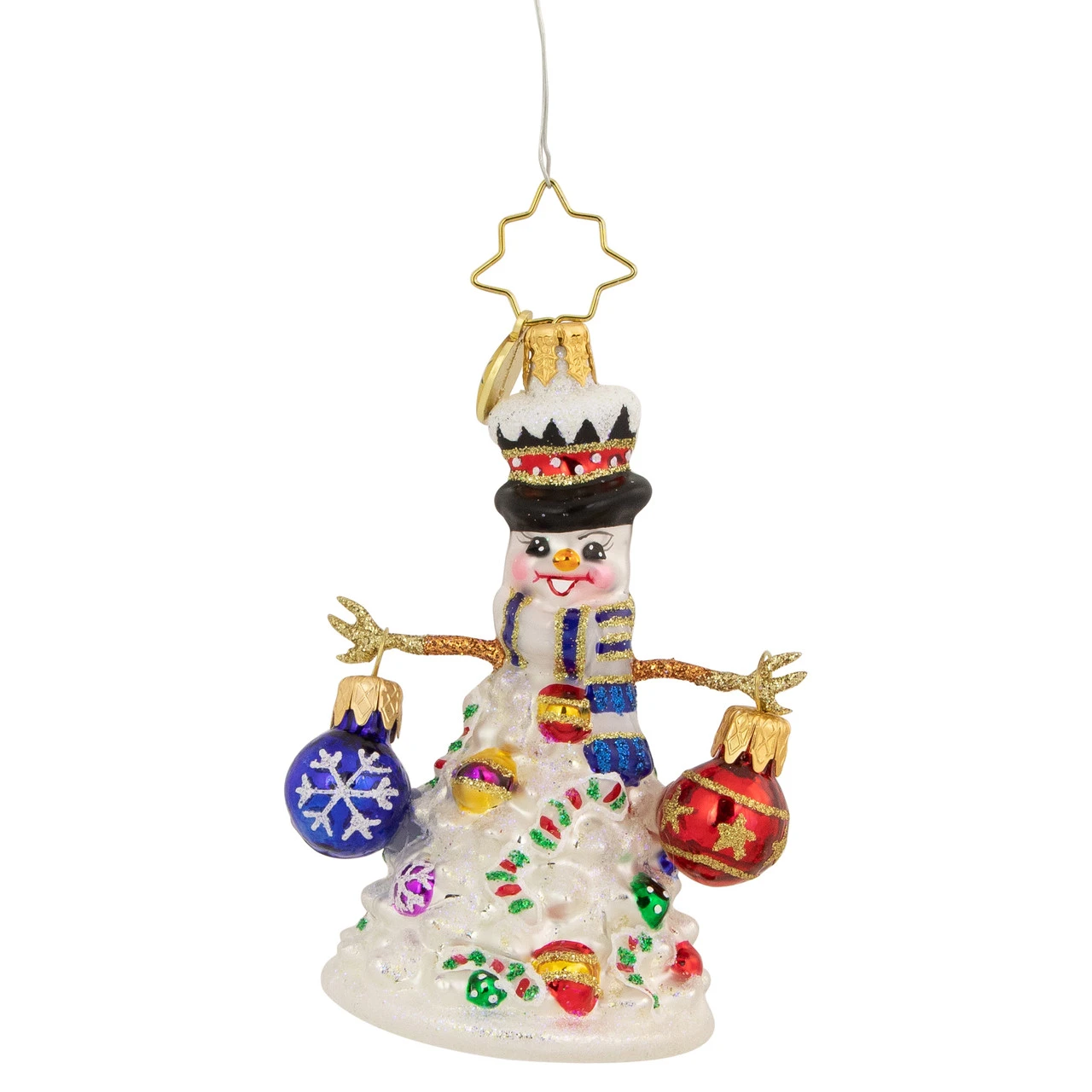 Christopher Radko Quite A Lively Tree Gem Snowman Glass Christmas Ornament 1020648 3 Christopher Radko Quite A Lively Tree Gem Snowman Glass Christmas Ornament 1020648