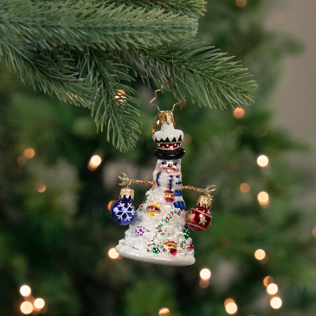 Christopher Radko Quite A Lively Tree Gem Snowman Glass Christmas Ornament 1020648 4 Christopher Radko Quite A Lively Tree Gem Snowman Glass Christmas Ornament 1020648 - Image 2