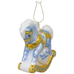 Christopher Radko Baby's First Christmas Blue Foal Glass Ornament 1020687 -Optimal Christmas Shop radko 1020687 1 37906.1684420368