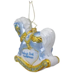 Christopher Radko Baby's First Christmas Blue Foal Glass Ornament 1020687 -Optimal Christmas Shop radko 1020687 3 94259.1684420369