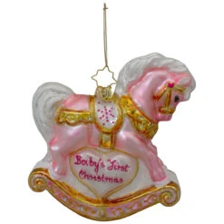 Christopher Radko Baby's First Christmas Pink Filly Glass Ornament 1020688 -Optimal Christmas Shop radko 1020688 2 67313.1684420308