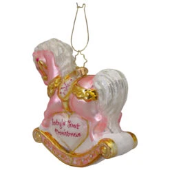 Christopher Radko Baby's First Christmas Pink Filly Glass Ornament 1020688 -Optimal Christmas Shop radko 1020688 3 81059.1684420308