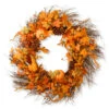 Maple Leaf And Pumpkins Artificial Autumn Wreath - 28-Inch, Unlit -Optimal Christmas Shop rahv lfg31293 69729.1667571922