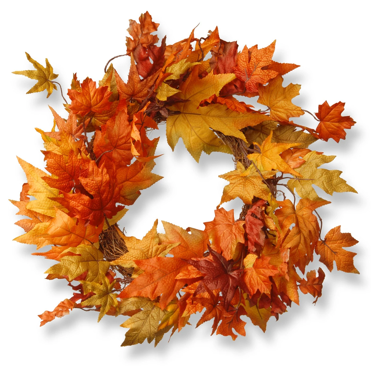 Maple Leaf Artificial Wreath - 24-Inch, Unlit 3 Maple Leaf Artificial Wreath - 24-Inch, Unlit