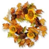 Autumn Sunflower Artificial Wreath - 24-Inch, Unlit -Optimal Christmas Shop rahv w060707a 39230.1667646210